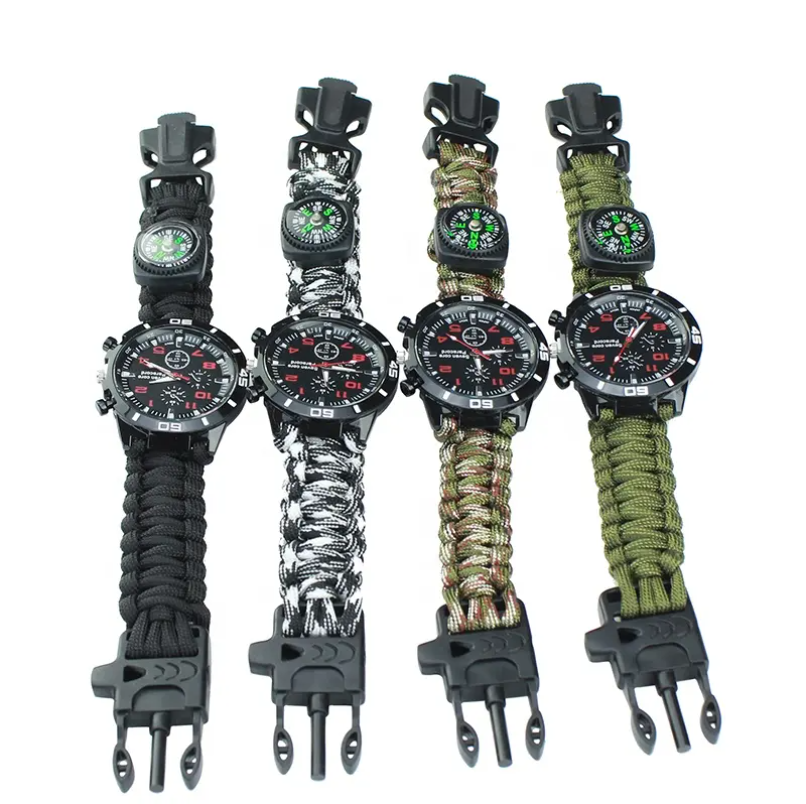 Survival Paracord Watch with Compass