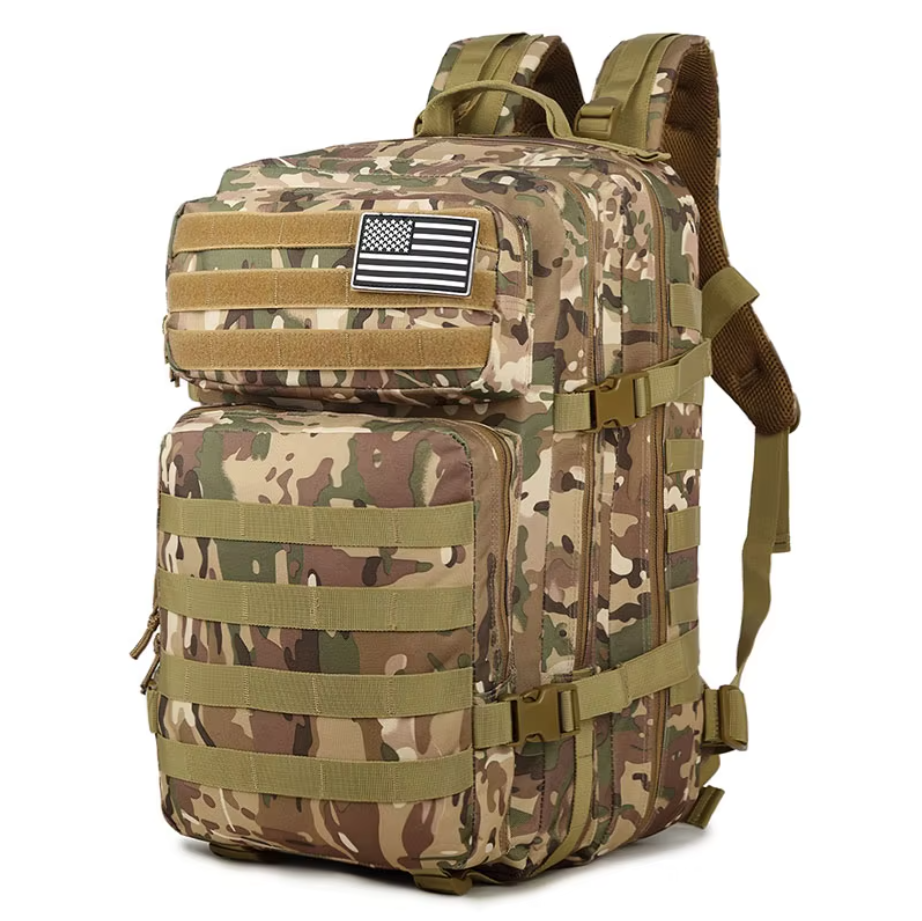 45L Waterproof Tactical Backpack with Camouflage Design