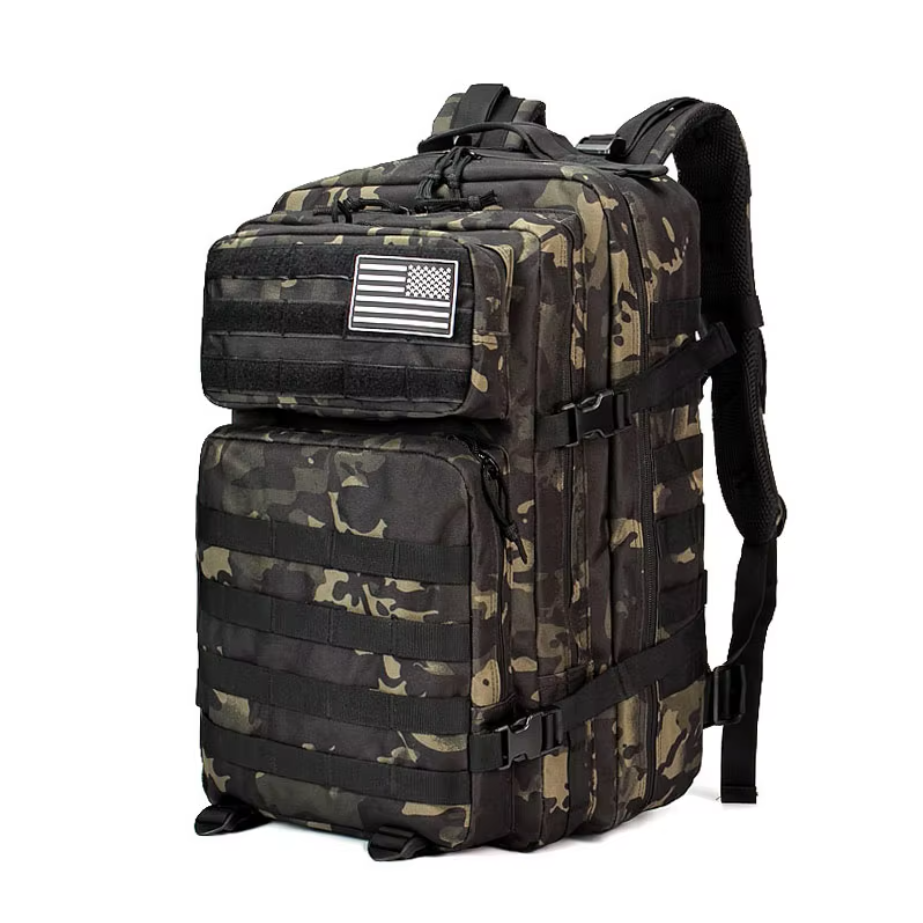 45L Waterproof Tactical Backpack with Camouflage Design