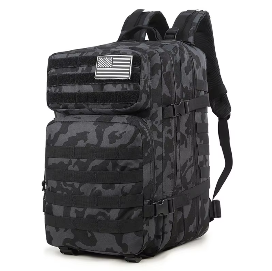45L Waterproof Tactical Backpack with Camouflage Design
