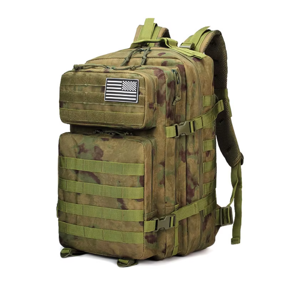 45L Waterproof Tactical Backpack with Camouflage Design