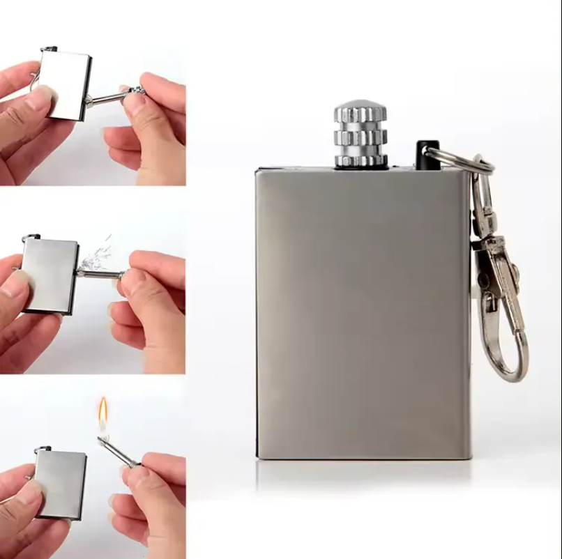 Portable Flint Fire Starter Keychain