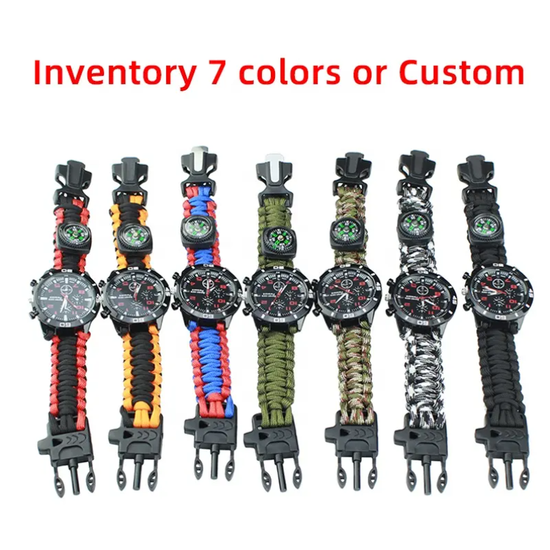 Survival Paracord Watch with Compass