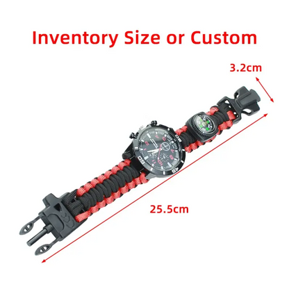 Survival Paracord Watch with Compass
