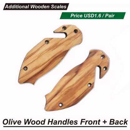 Olive Wood Handle Folding Knife