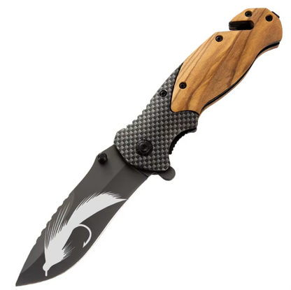 Olive Wood Handle Folding Knife